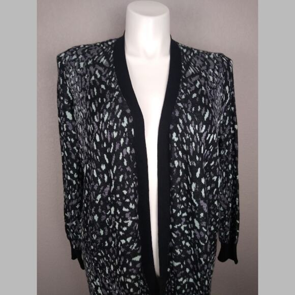 Lane Bryant Leopard Jacquard Animal Print Duster Cardigan Size 18/20 NWT - Picture 5 of 14
